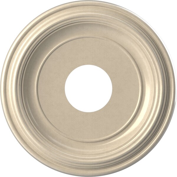 Ekena Millwork Traditional PVC Medallion (Canopies up to 7 1/2"), 13"OD x 3 1/2"ID x 1 1/4"P, Metallic Mist CMP13TREPE - main